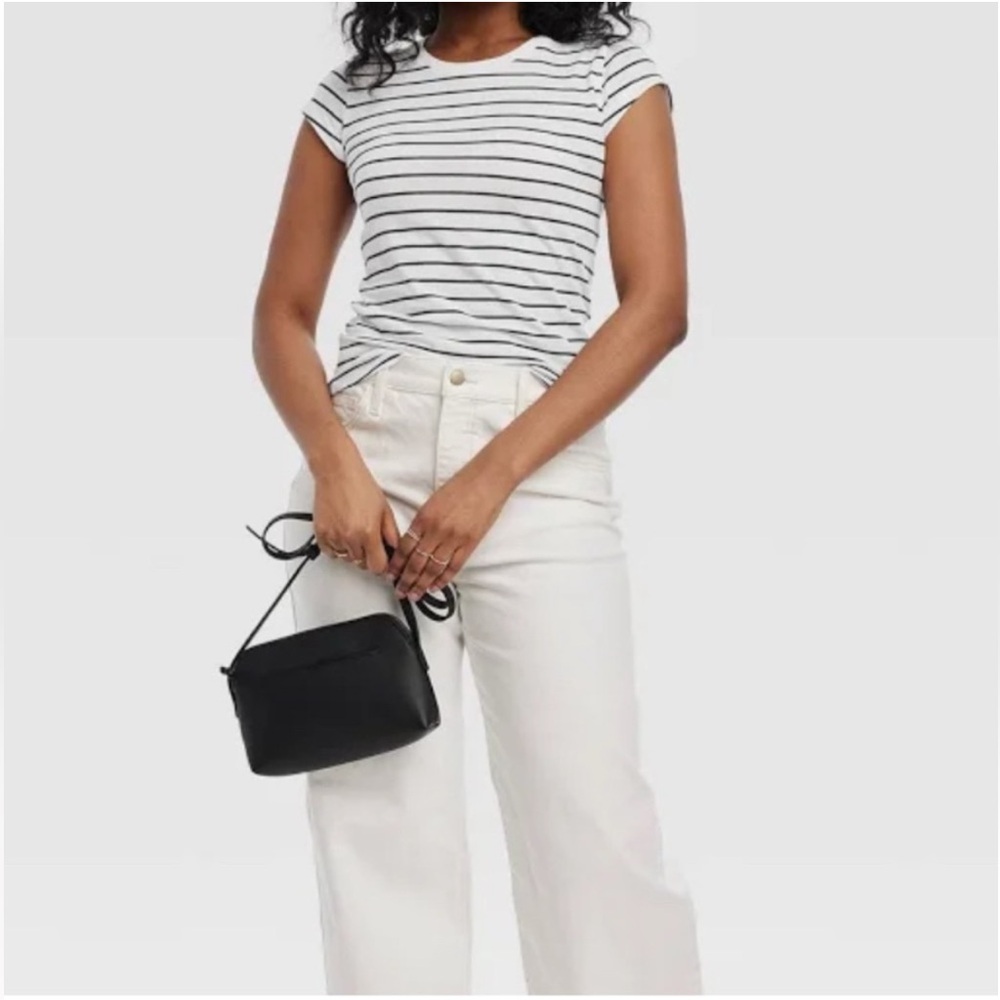 Striped White and Navy Blue T-Shirt - Picture 6 of 7